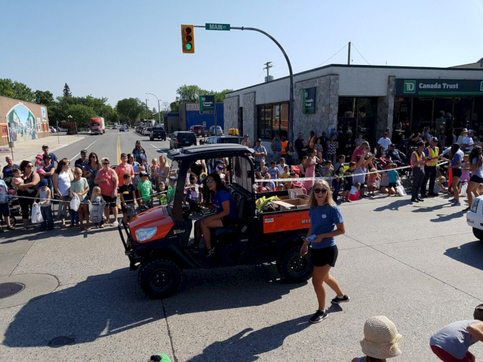 City of Steinbach Parks and Recreation Float at the Pioneer Days Parade in 2018.