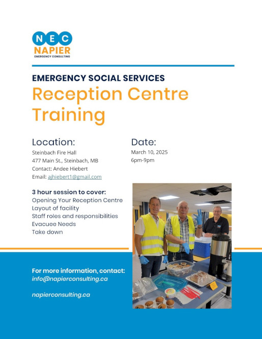 Poster advertising Reception Centre Training. Linked to PDF of poster.